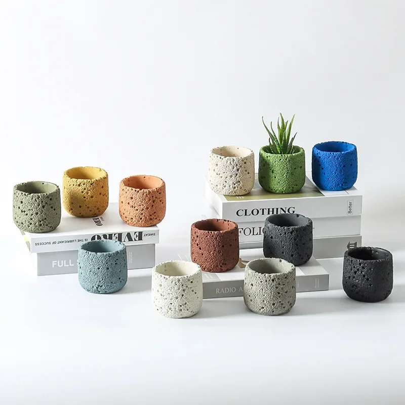 Echeveria Succulent - Nordic cement flowerpot simple personality creative