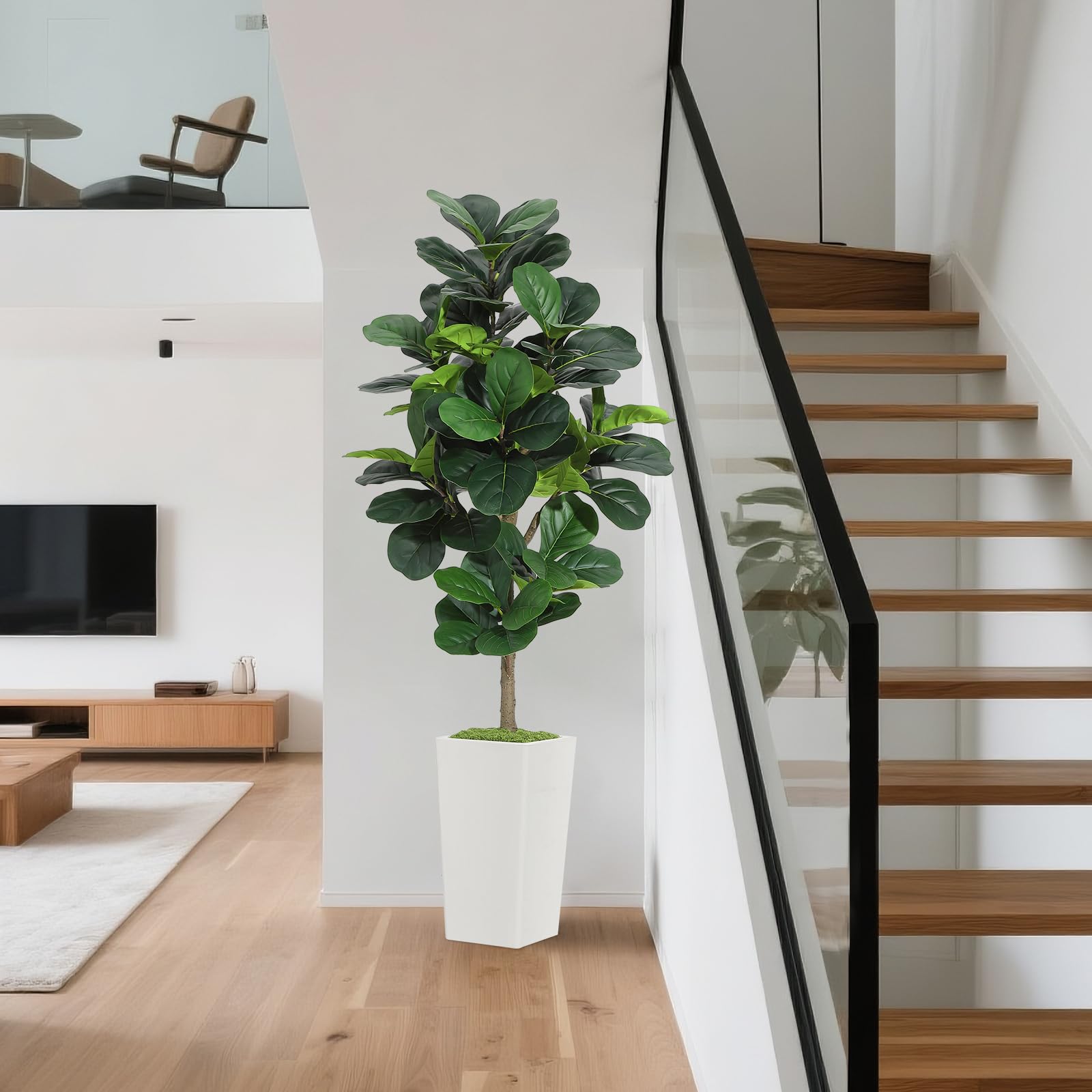 Artificial Fiddle Leaf Fig Tre - Ficus Lyrata Tree review and price