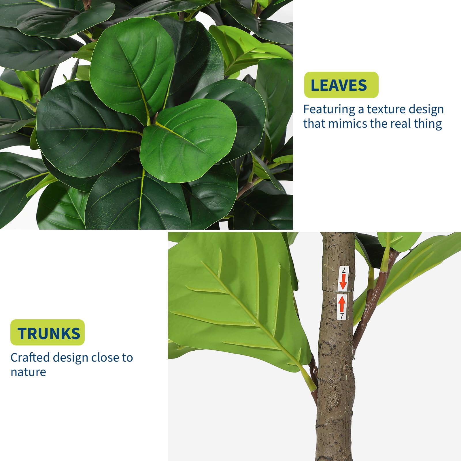 Artificial Fiddle Leaf Fig Tre - Ficus Lyrata Tree review and price
