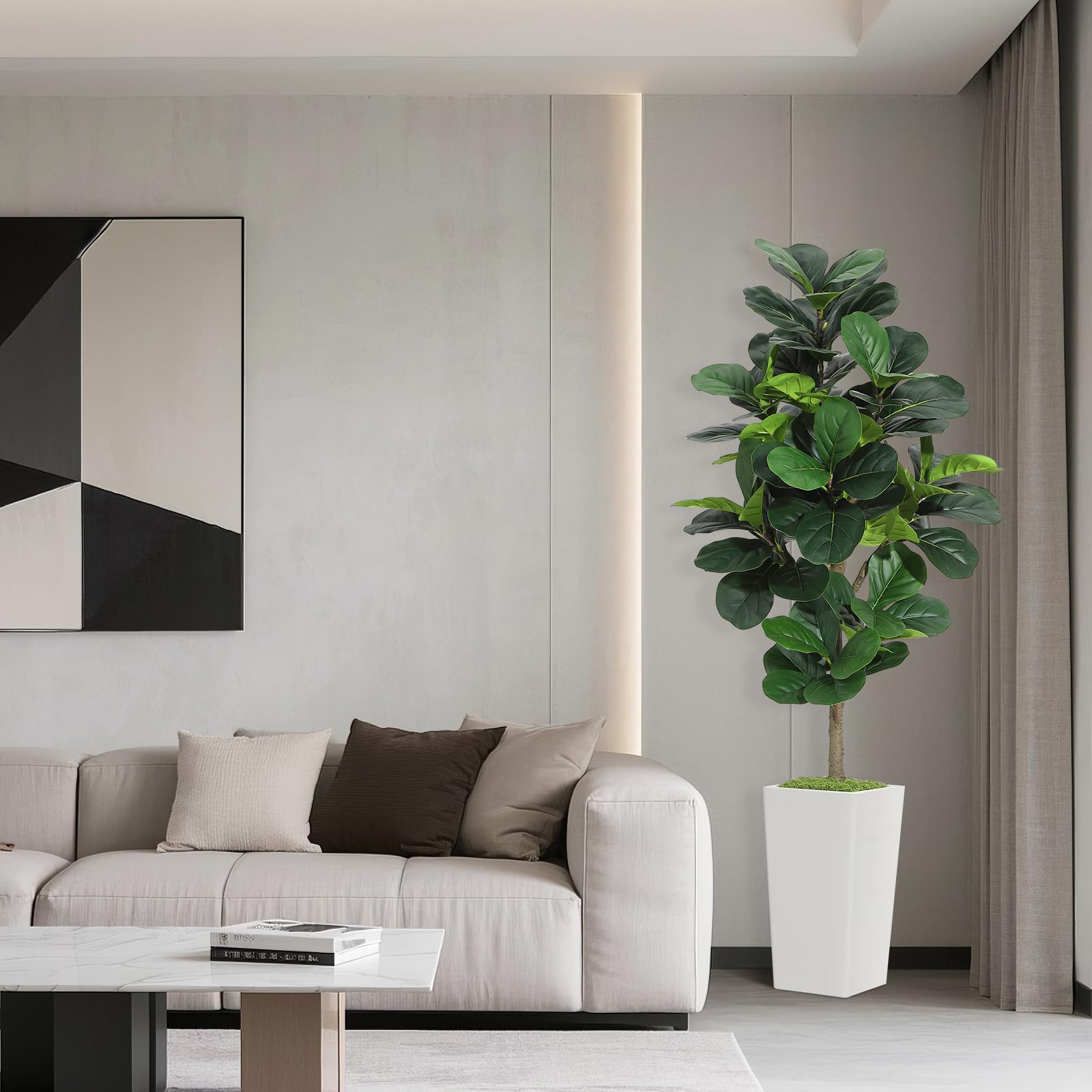 Artificial Fiddle Leaf Fig Tre - Ficus Lyrata Tree review and price