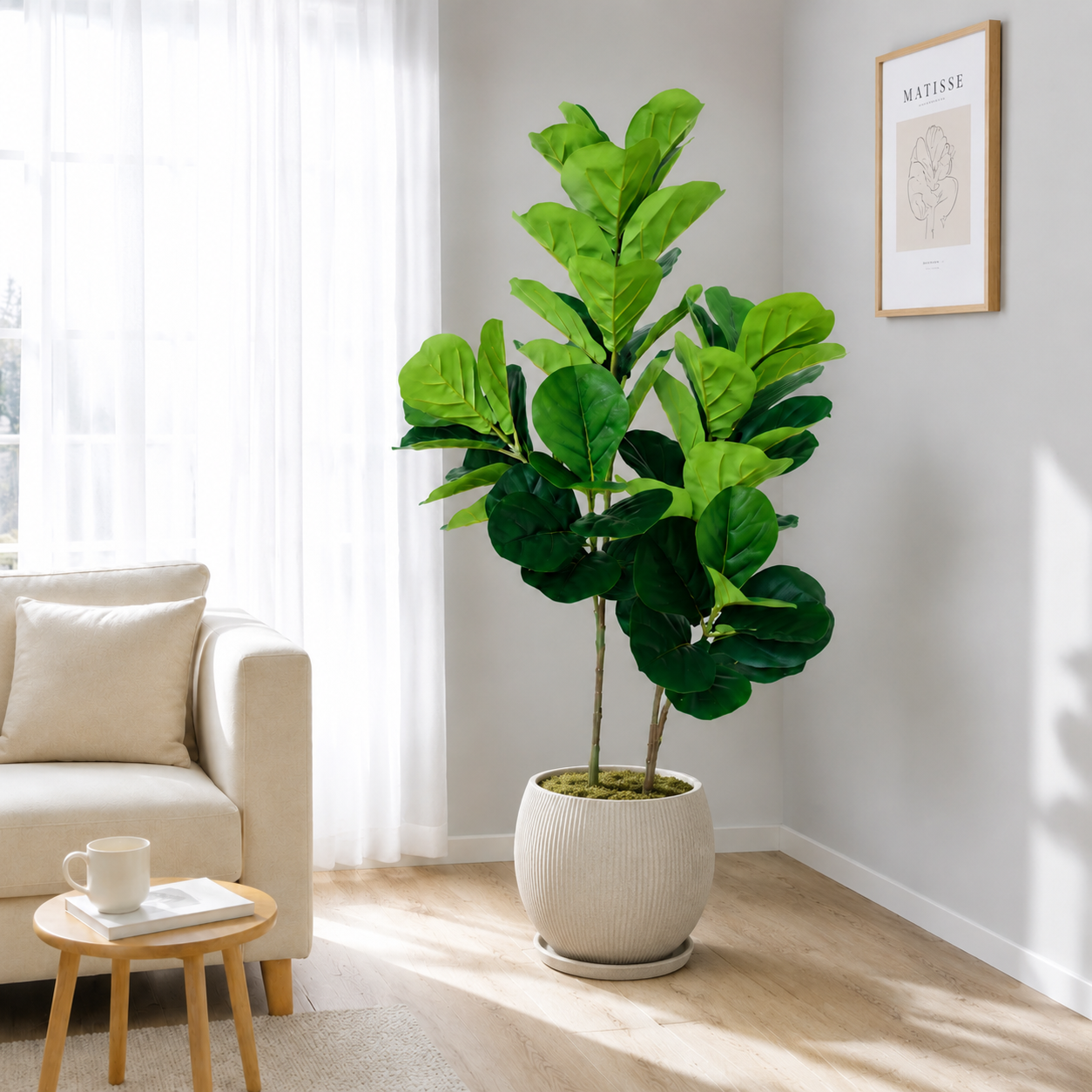 130cm/4.3ft Artificial Ficus L - Ficus Lyrata Tree review and price