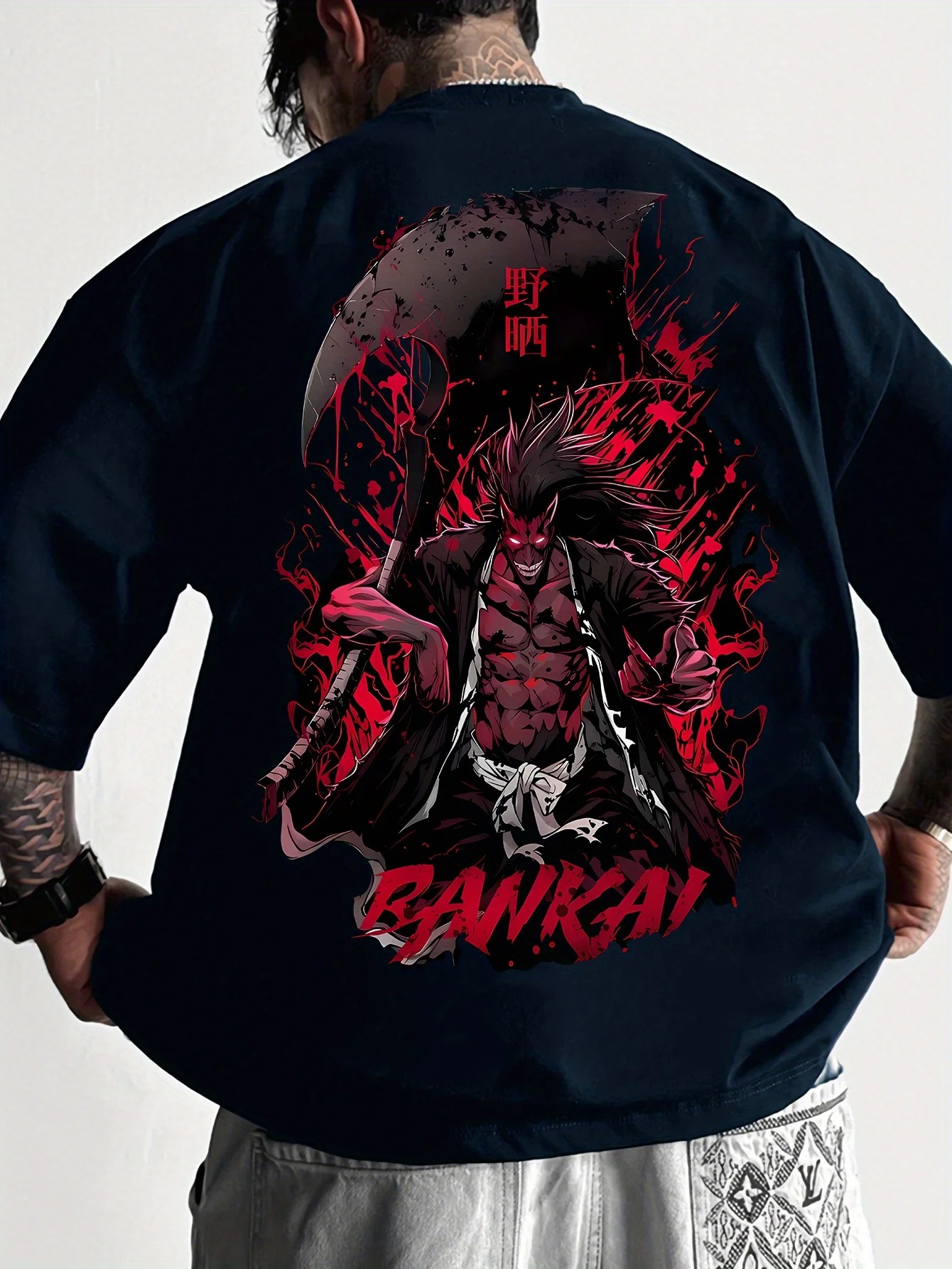 2026 BLEACH Kenpachi T-shirt A - Aglaonema Red review and price