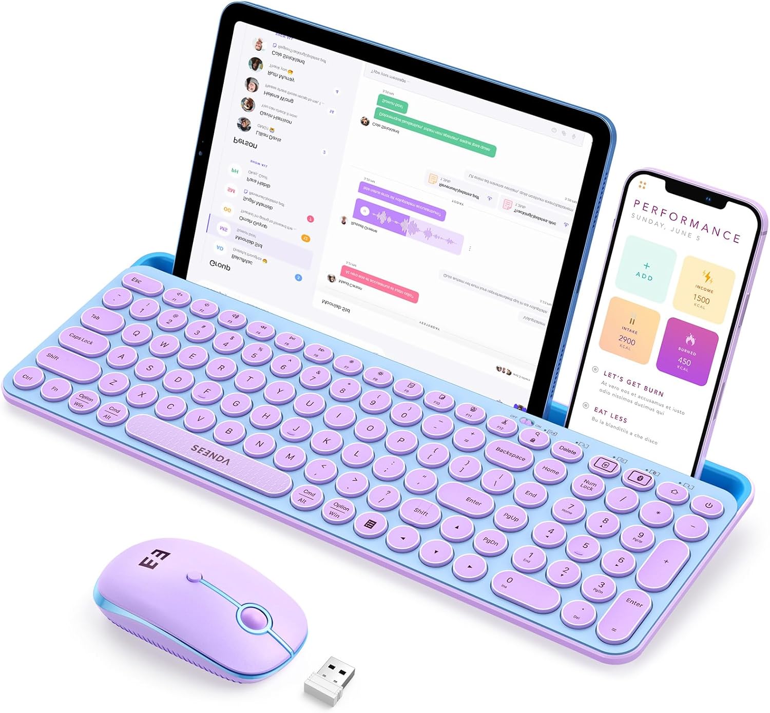 Wireless Keyboard and Mouse Co - Tradescantia Purple review and price