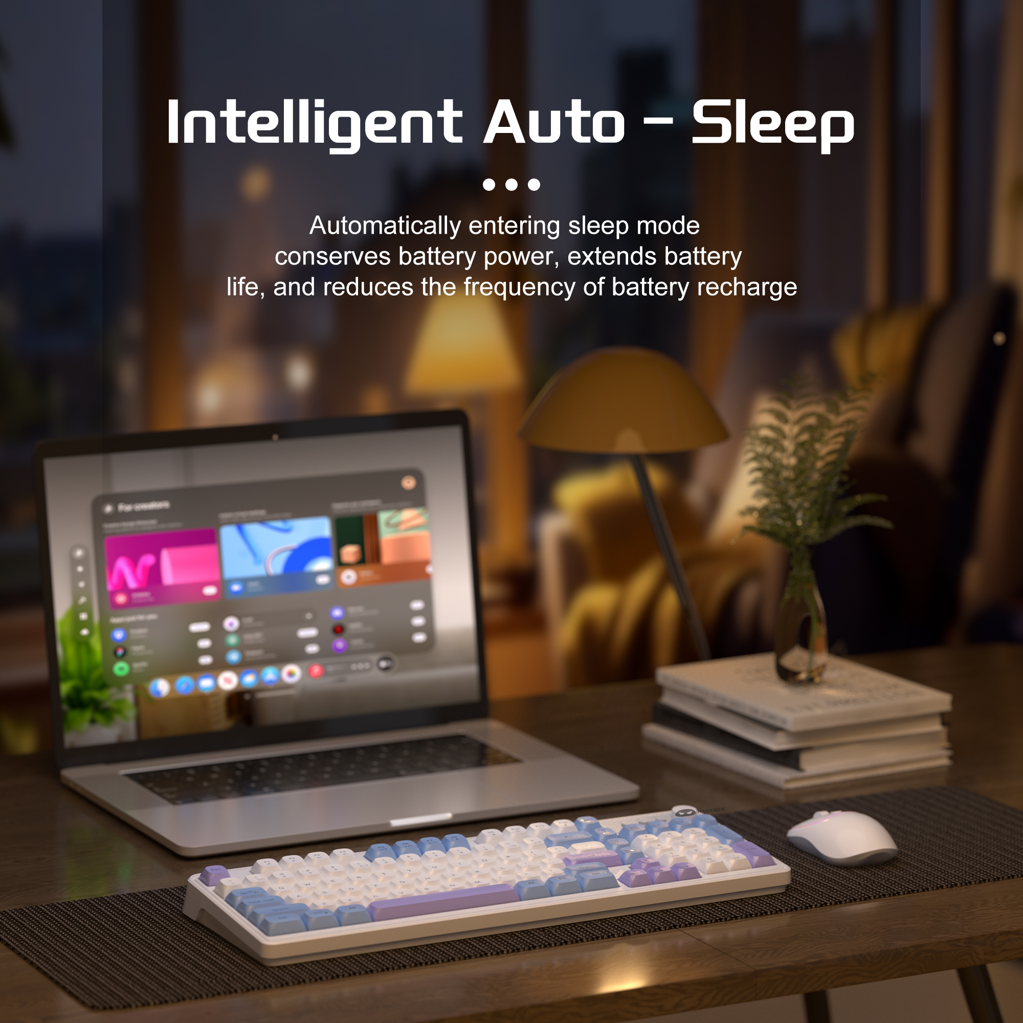 MageGee Wireless Gaming Keyboa - Tradescantia Purple review and price