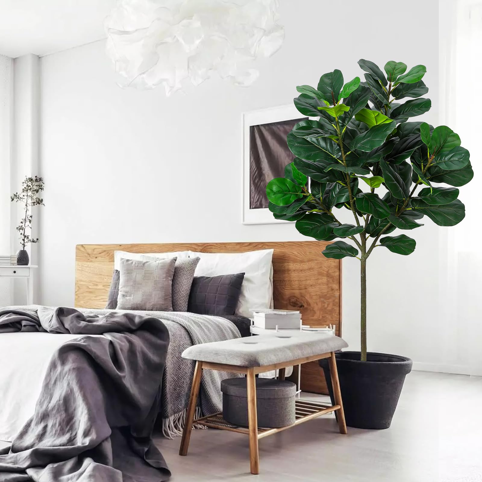 GlowSol 5.2 Ft Artificial Fidd - Ficus Lyrata Tree review and price