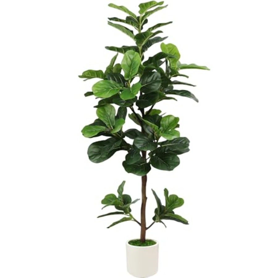 5Feet Artificial Fiddle Leaf F - Ficus Lyrata Tree review and price